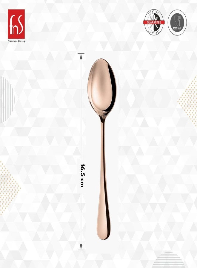 FnS Rosella Rose Gold Stainless Steel Baby Spoon Set of 6, for Home, Kitchen and Dinning - Image 5